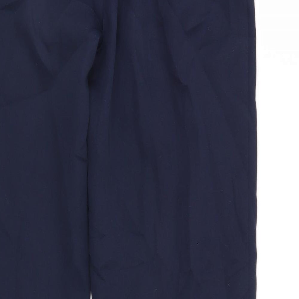Preworn Womens Blue Trousers Size 12 L26 in - Elastic Waist