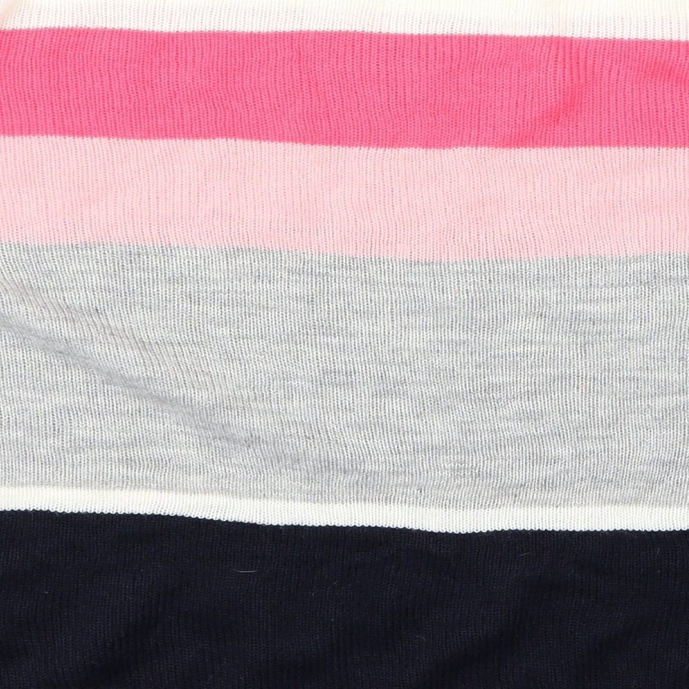 bonmrache Womens Multicoloured Striped Pullover Jumper Size 16