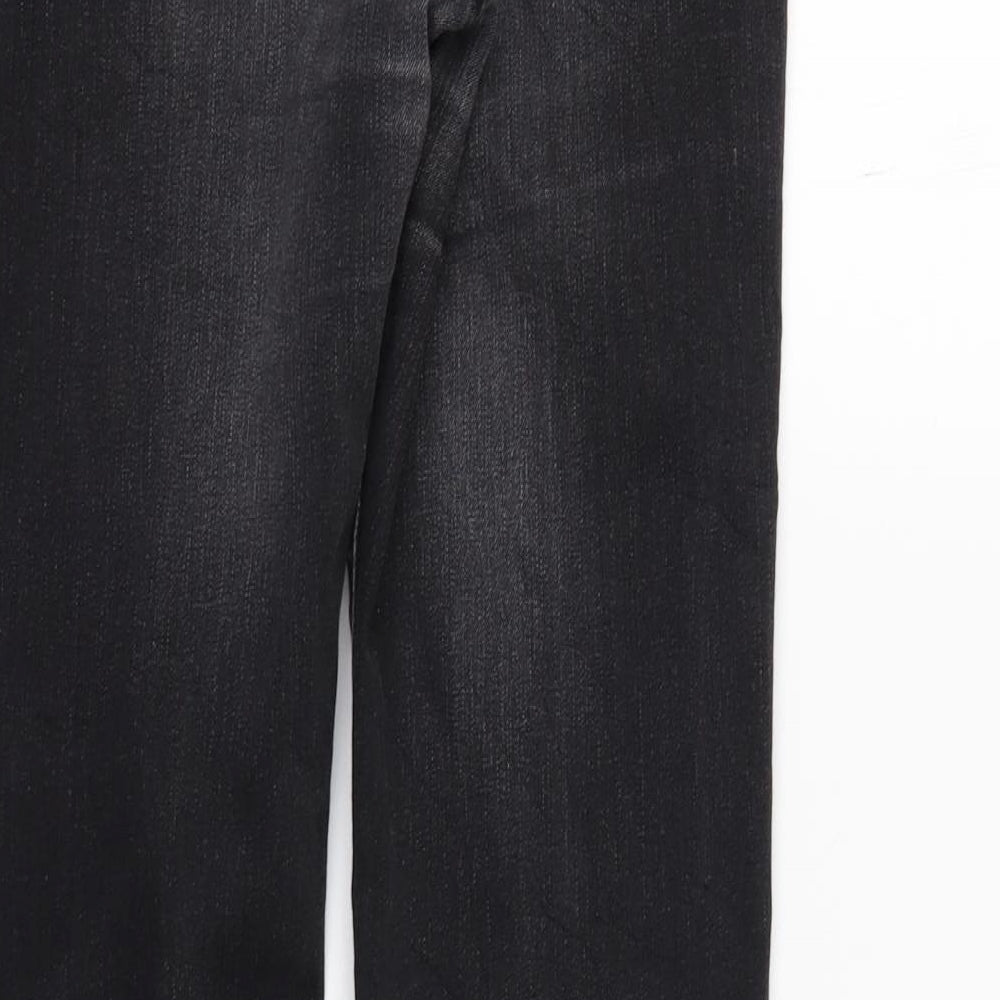 Unique Womens Black Denim Skinny Jeans Size 12 L30 in