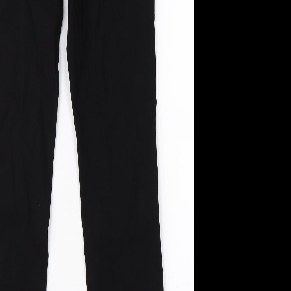 Preworn Womens Black Trousers Size 12 L26 in