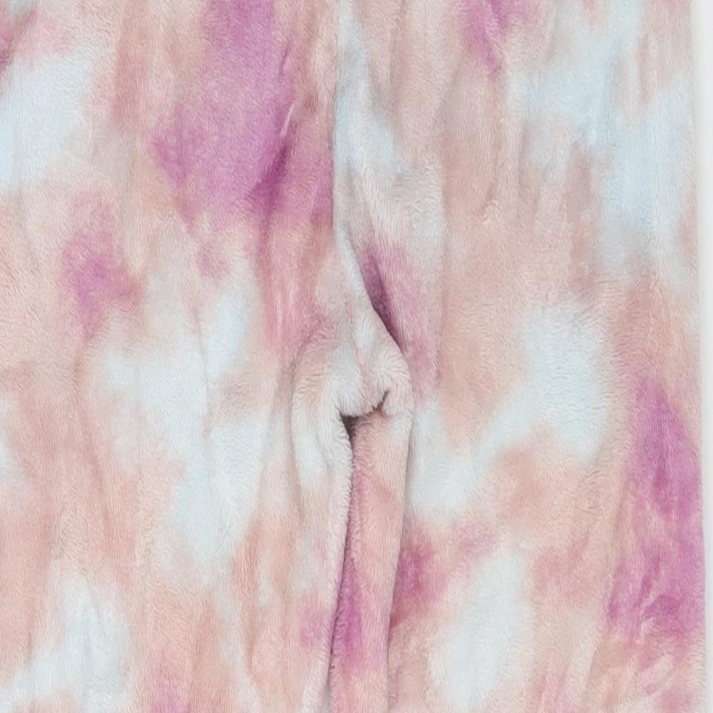 NEXT Girls Pink Geometric Microfibre Capri Pyjama Pants Size 7 Years - Tie Dye