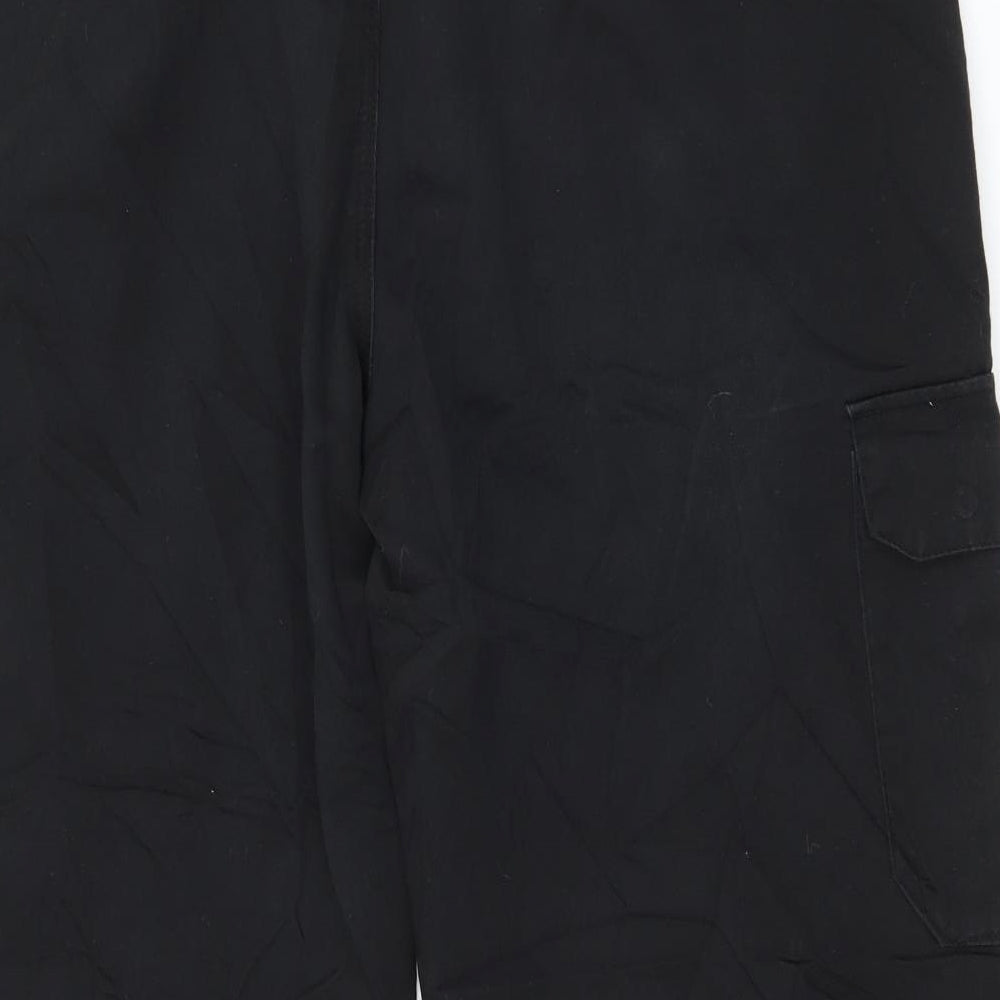 Black Knight Womens Black Trousers Size 36 in L25 in