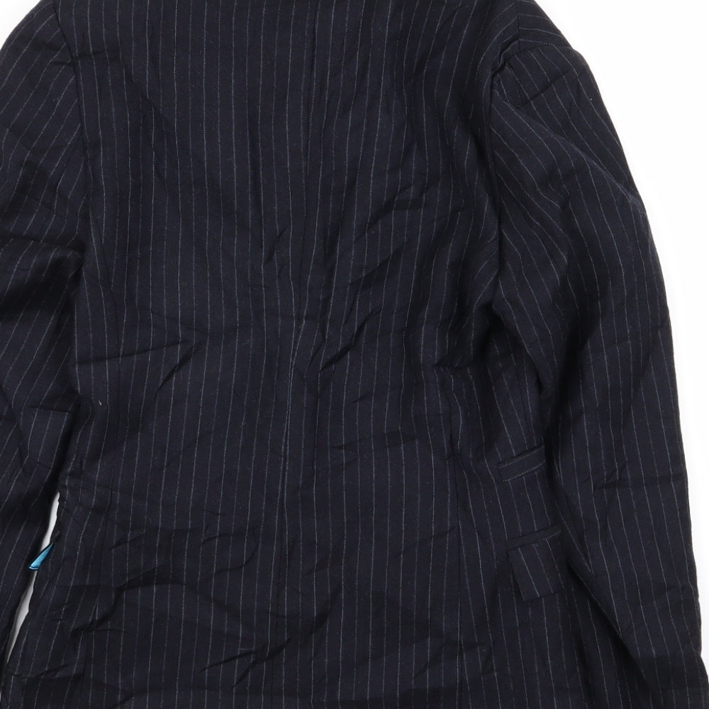 sarah coggles Mens Blue Striped Jacket Blazer Size XS