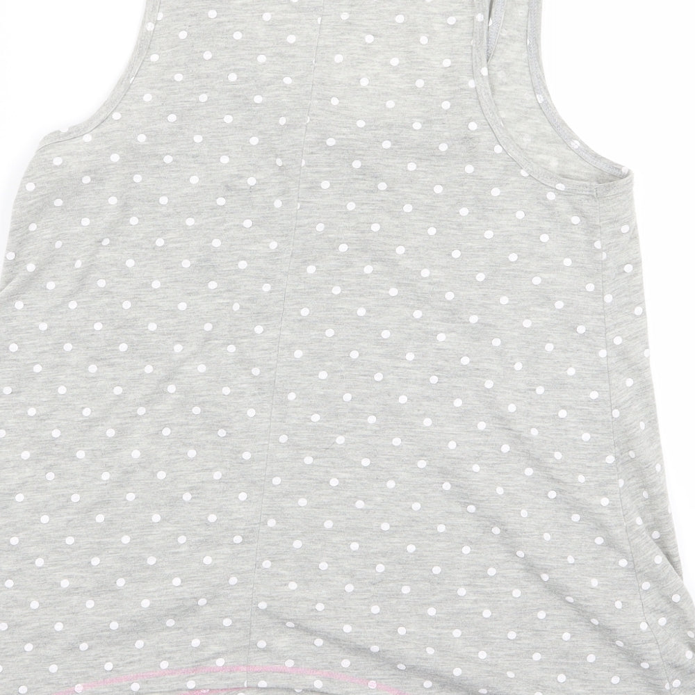 Matalan Womens Grey Polka Dot Top Pyjama Top Size S