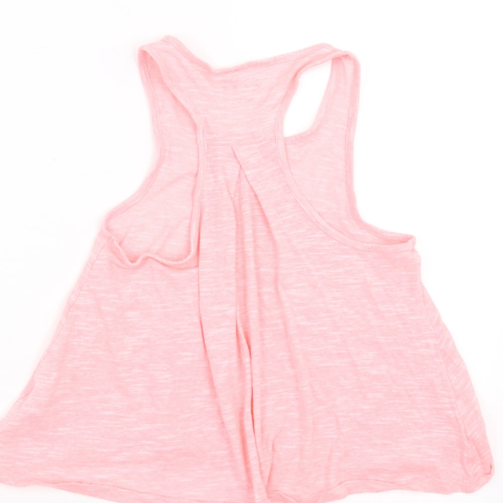 souluxe Girls Pink Basic Tank Size 10-11 Years - racer back