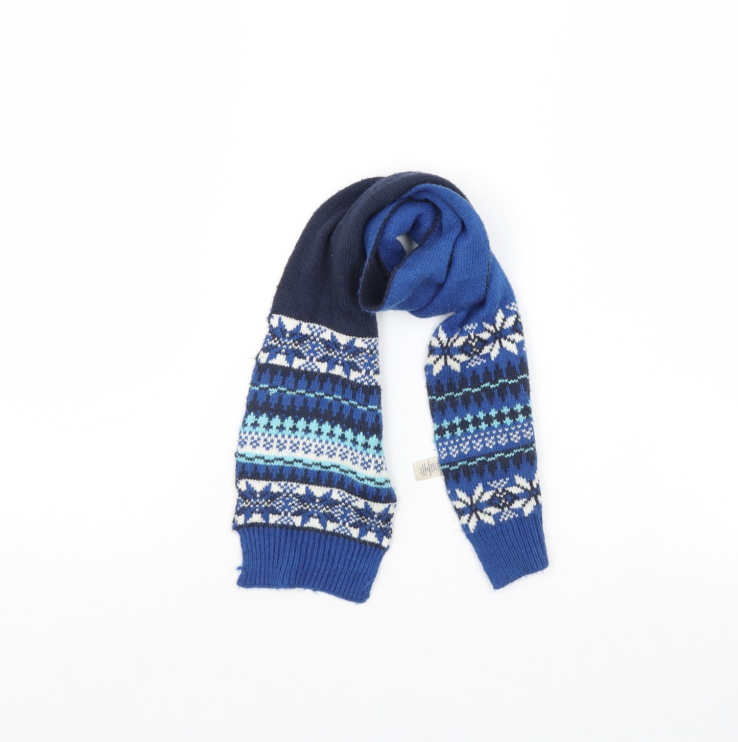 Preworn Boys Blue Striped Scarf One Size