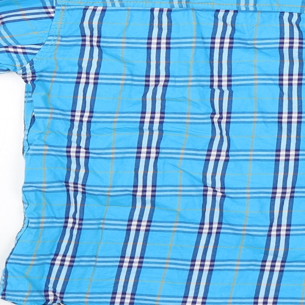 Being Animal Mens Blue Check Button-Up Size 34