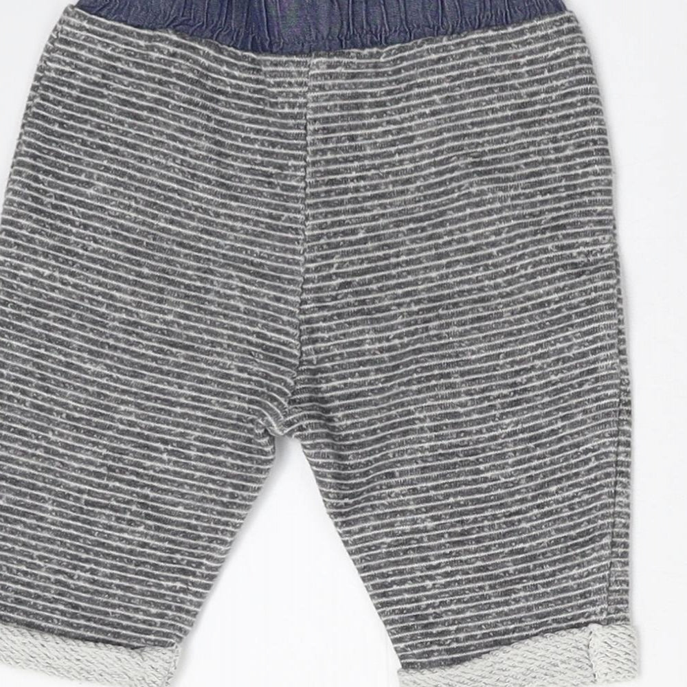 NEXT Baby Grey Striped Sweatpants Leggings Size 0-3 Months