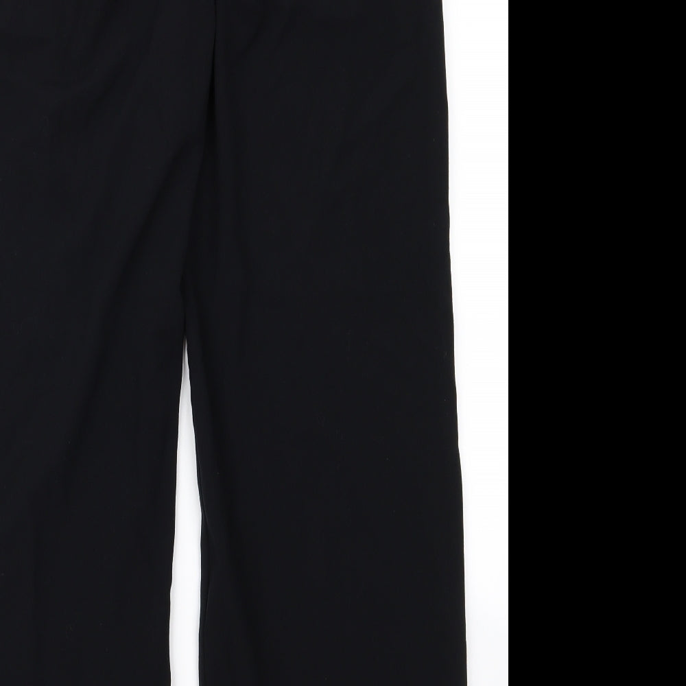 m&s Womens Black Rayon Trousers Size 12 L25 in