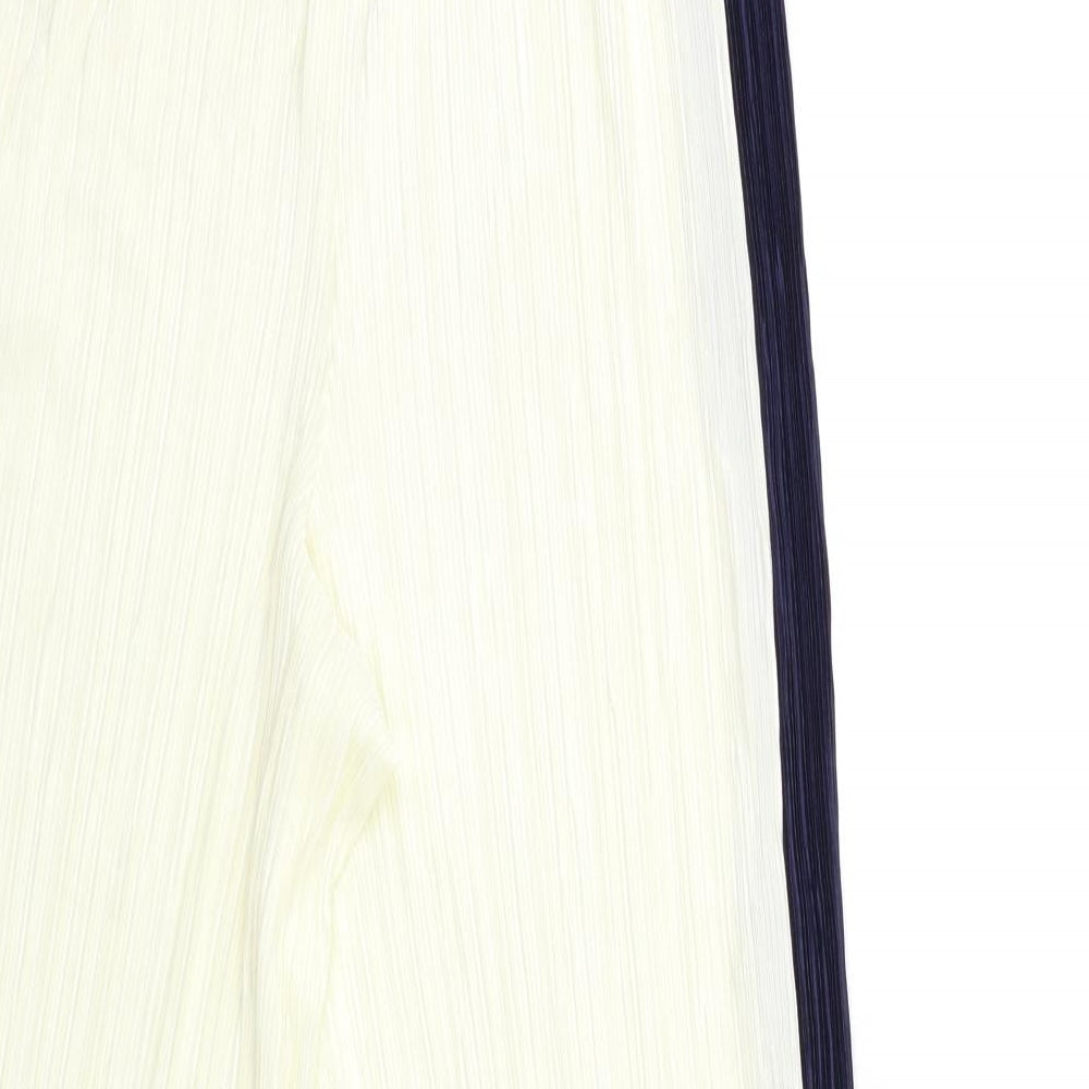 Topshop Womens Beige Striped Trousers Size 12 L24 in