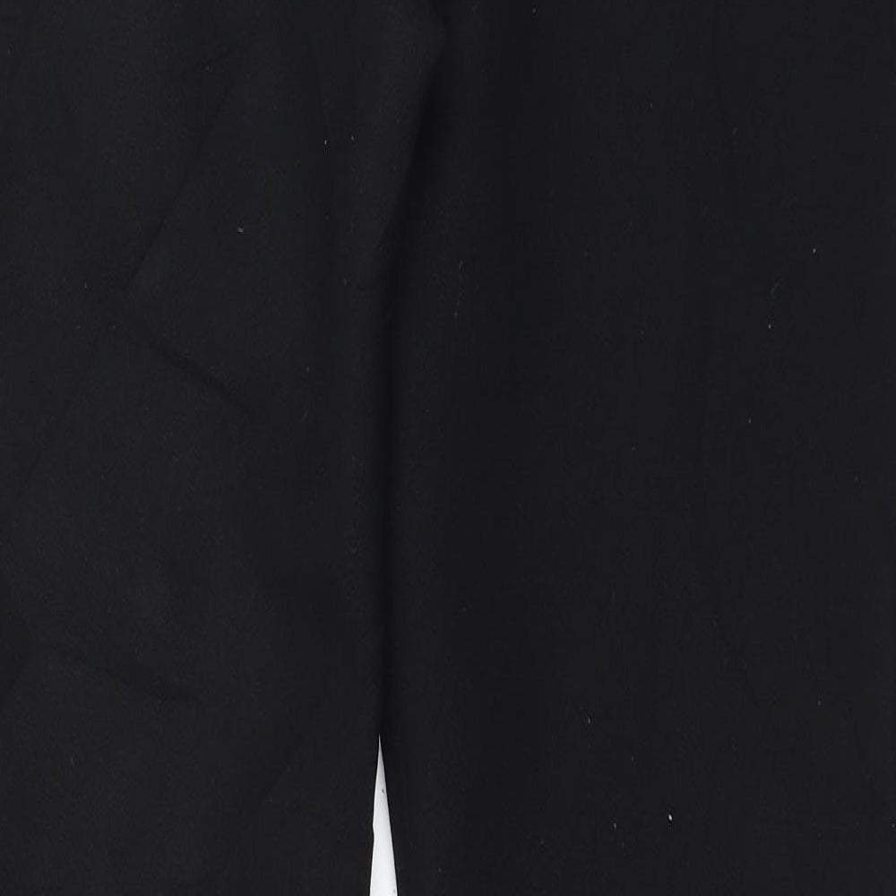 Preworn Womens Black Trousers Size 12 L28 in