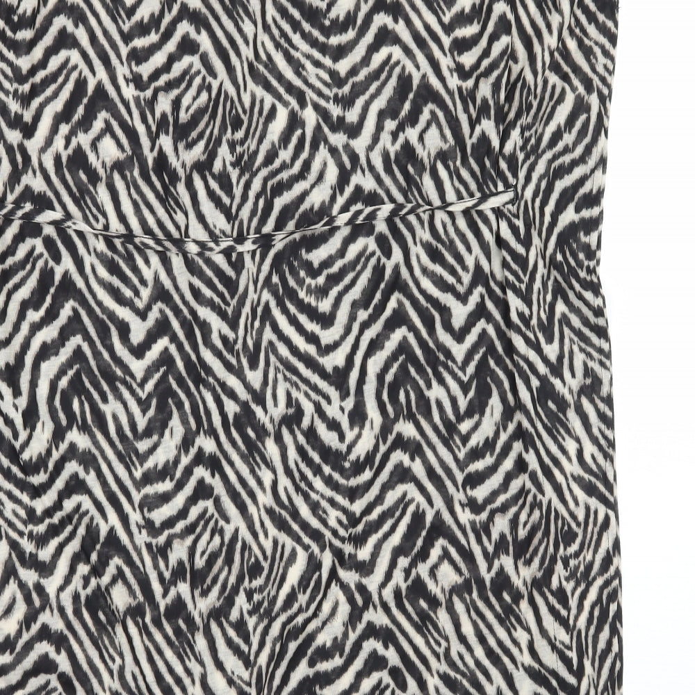 H&M Womens Brown Striped Jersey T-Shirt Dress Size XS