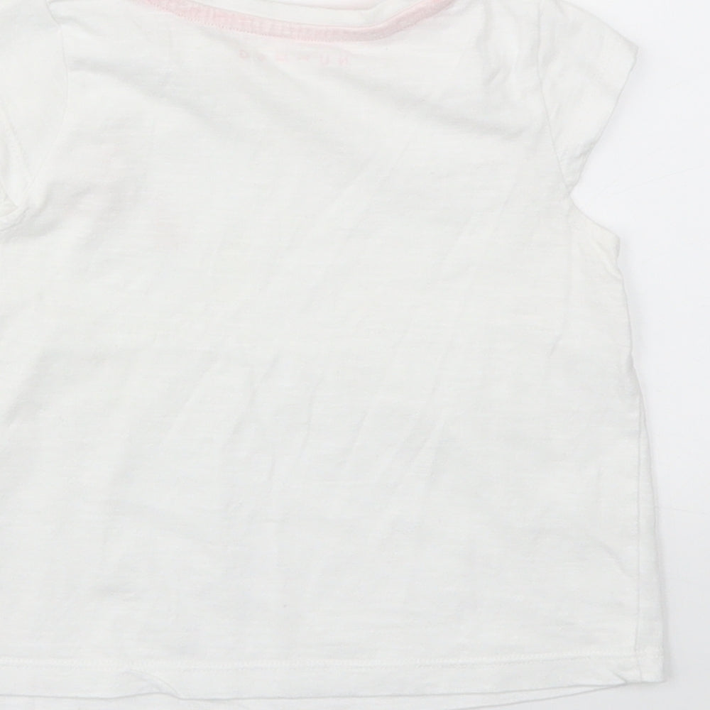Nutmeg Girls White Basic T-Shirt Size 12-18 Months
