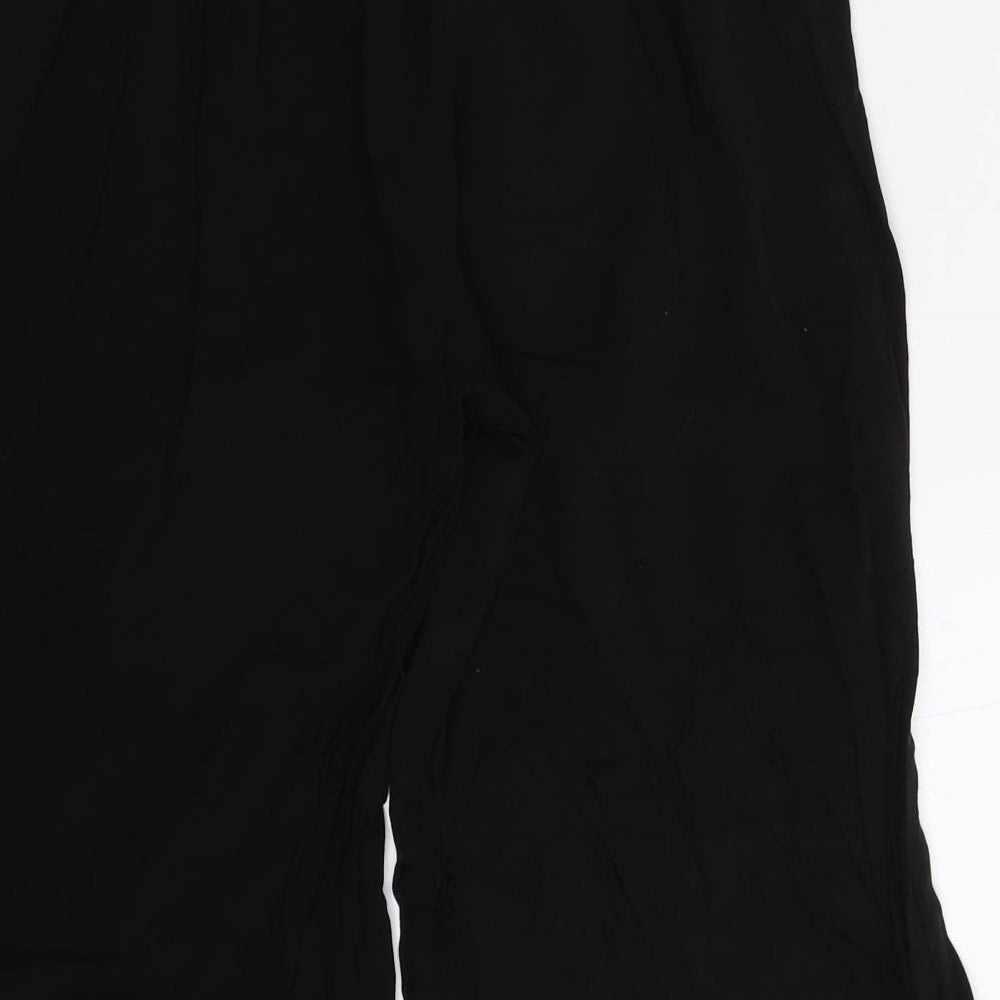 H&M Womens Black Cropped Trousers Size 6 L20 in