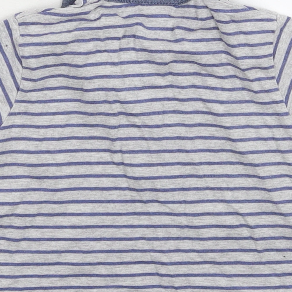 NEXT Baby Grey Striped Basic Polo Size 6-9 Months