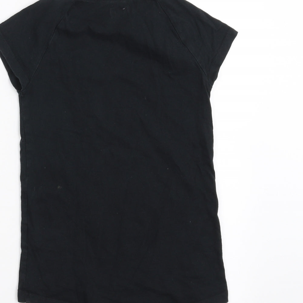 F&F Girls Black Basic T-Shirt Size 7-8 Years - Bird