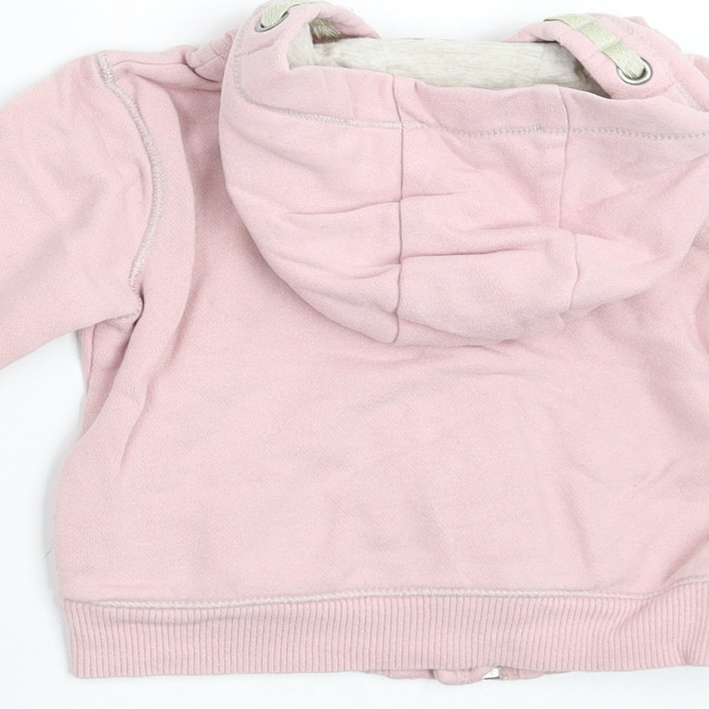 NEXT Girls Pink Full Zip Jumper Size 6-9 Months - hoodie