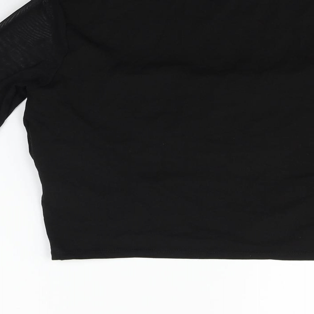 ASOS Womens Black Basic T-Shirt Size 14