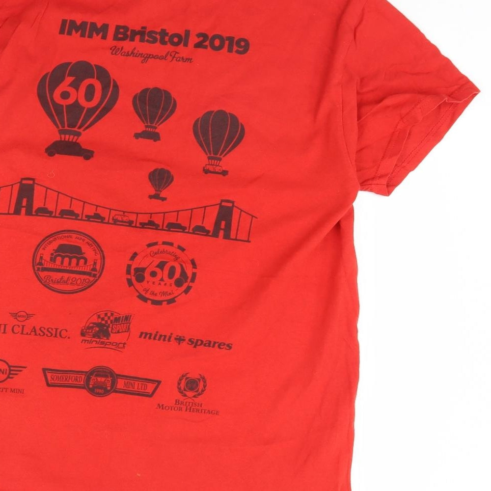 Gildan Mens Red T-Shirt Size M