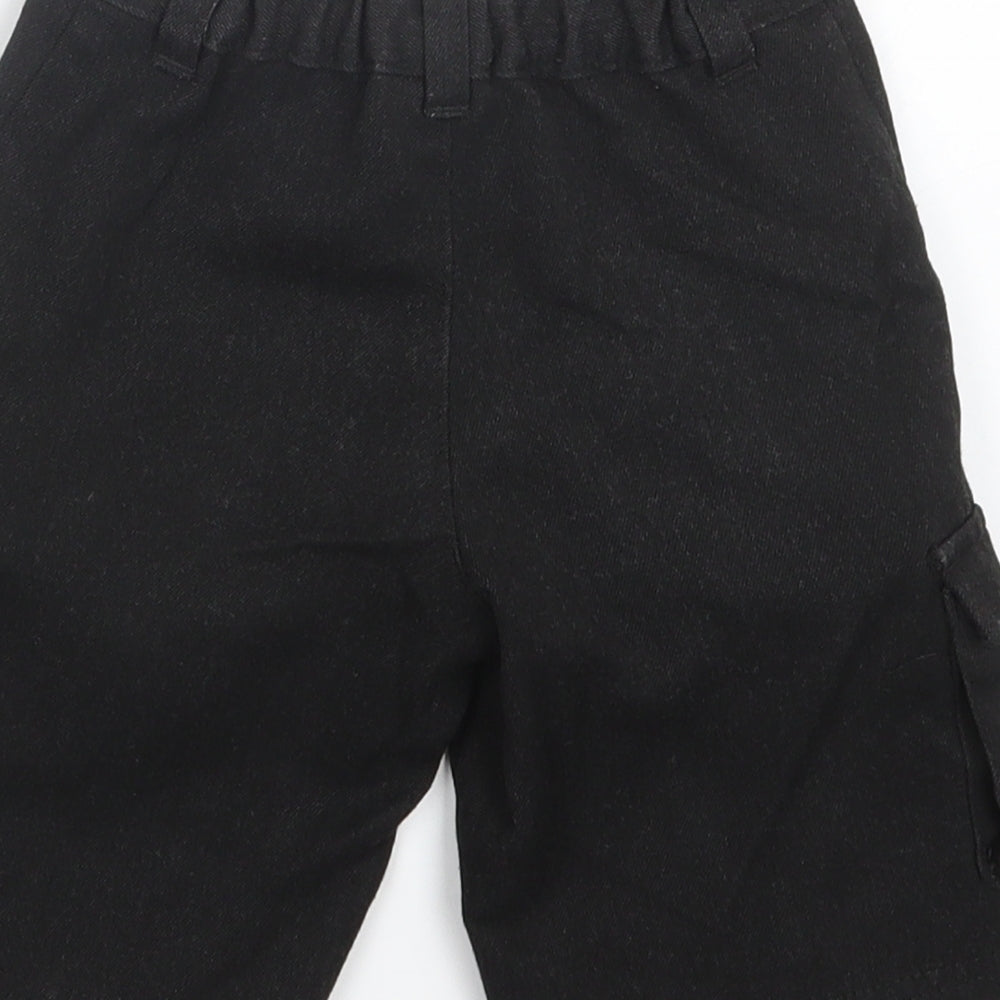 George Boys Black Cropped Trousers Size 3-4 Years