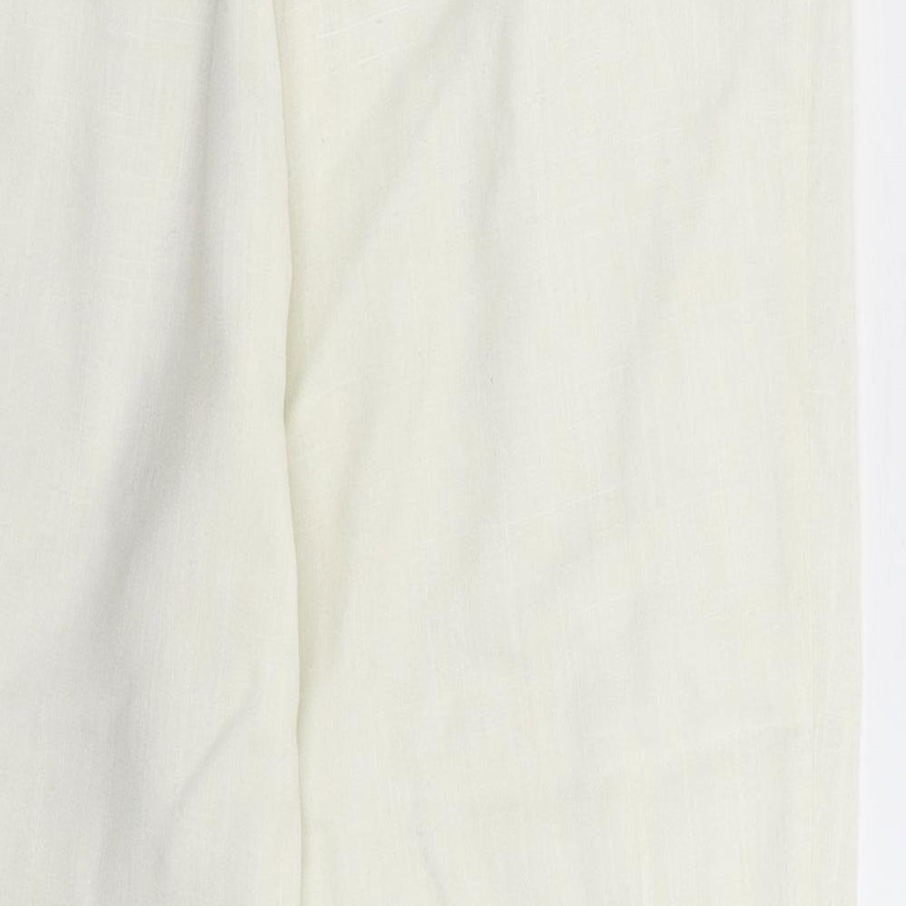 Classic Collection Womens White Trousers Size 14 L25 in