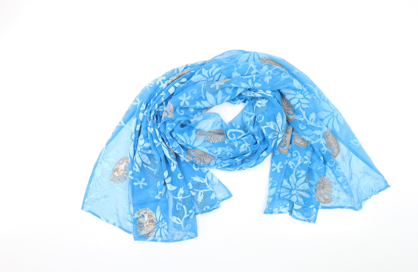 Preworn Womens Blue Scarf