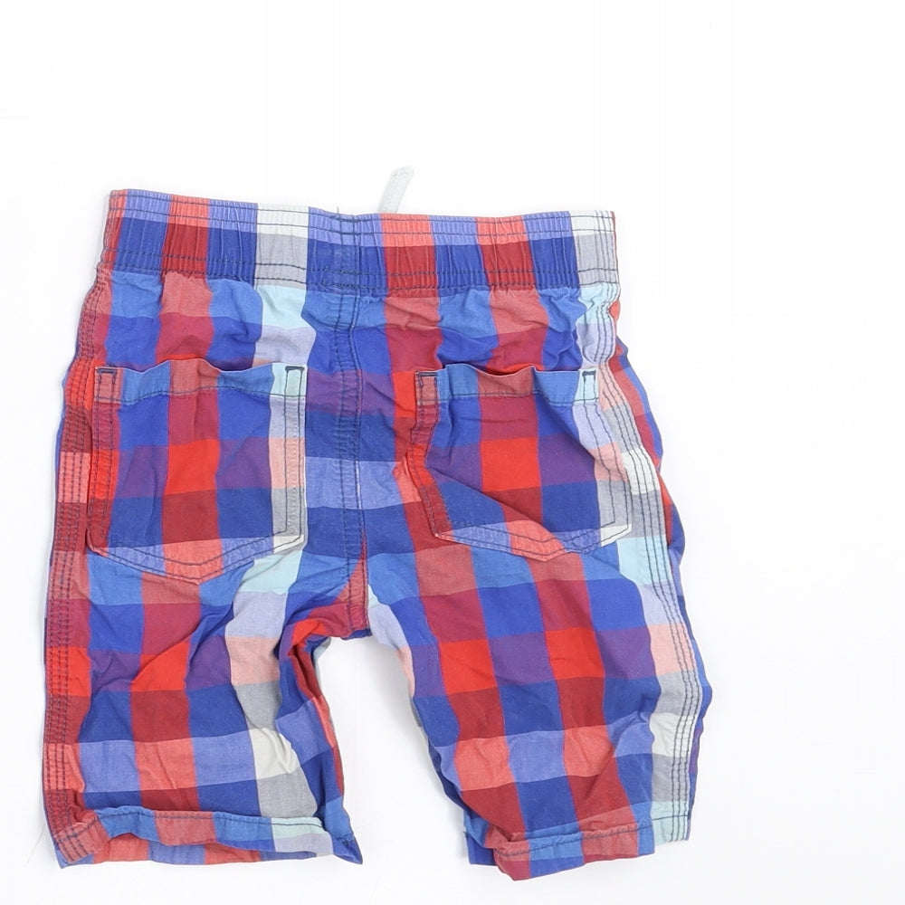 Sainsburys Boys Blue Check Bermuda Shorts Size 2-3 Years