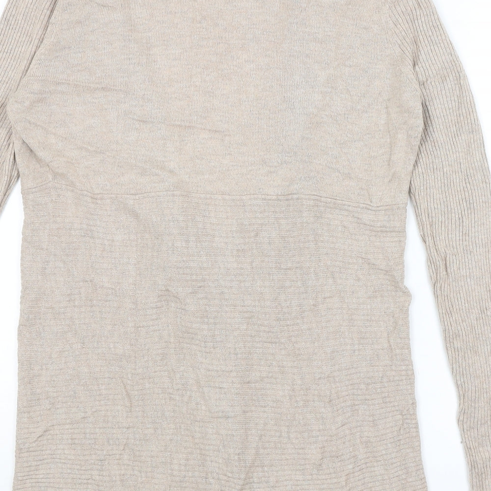 Dunnes Womens Beige Wrap Jumper Size M