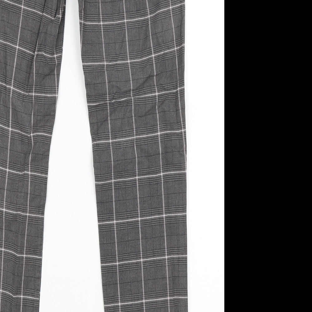 Toffee Womens Grey Plaid Trousers Size S L27.5 in