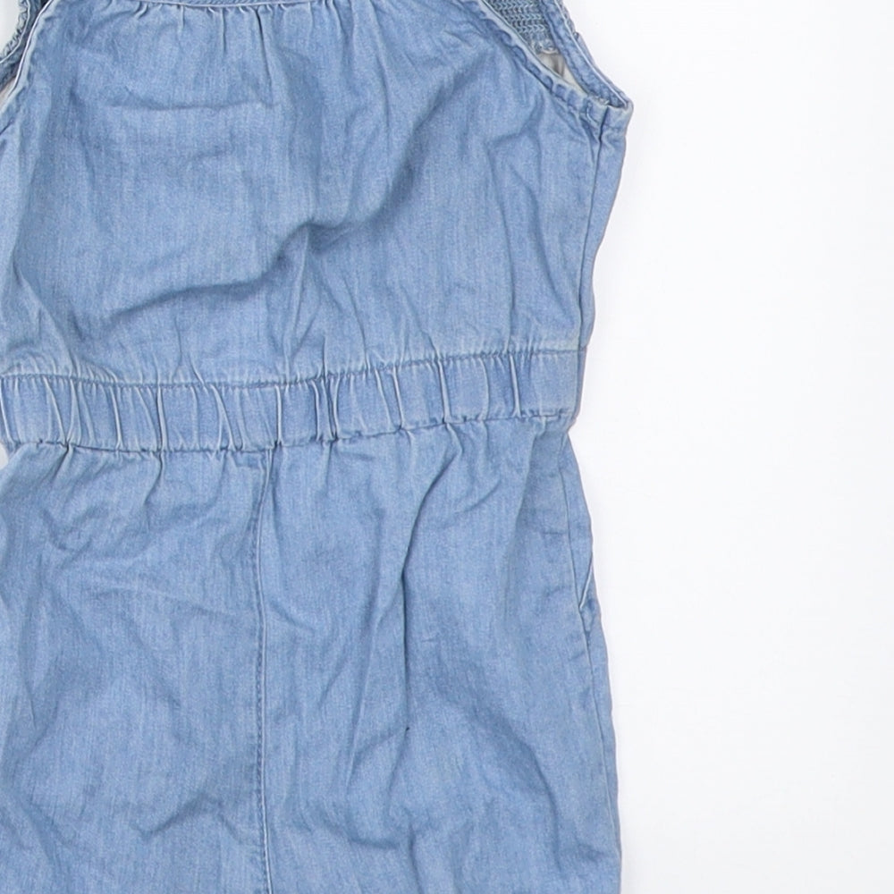 Primark Girls Blue Denim Romper One-Piece Size 3-6 Months