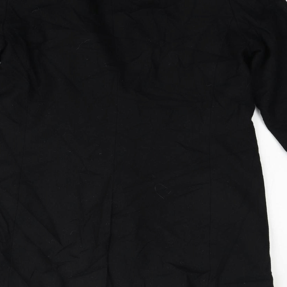 VILLA Womens Black Jacket Coat Size L