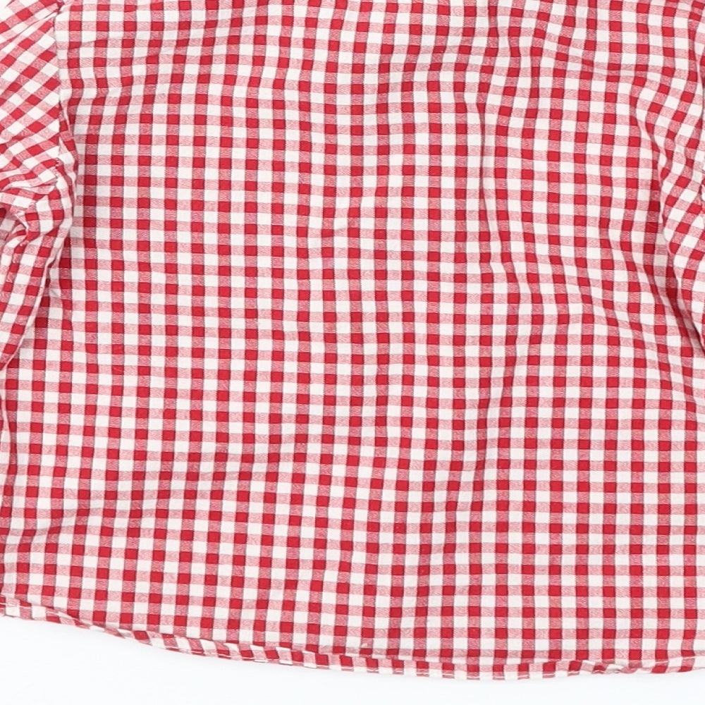 YLK Boys Red Check Basic Button-Up Size 12 Months