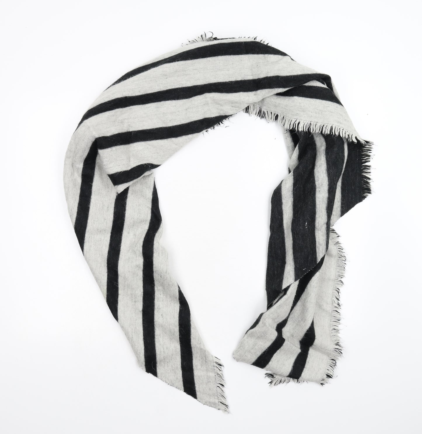 Preworn Unisex Multicoloured Striped Knit Shawl/Wrap