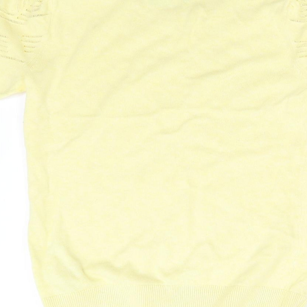 Manette Womens Yellow Knit Pullover Jumper Size XS