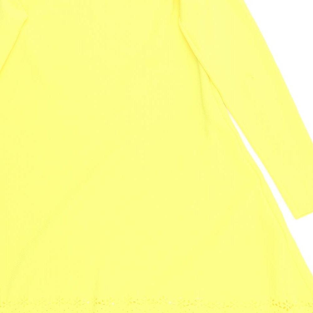Miss Look Womens Yellow A-Line Size S