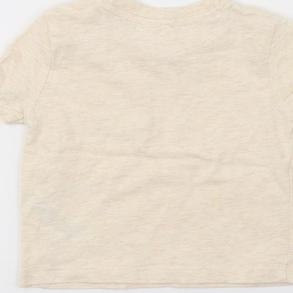 F&F Baby Beige Jersey Basic T-Shirt Size 0-3 Months