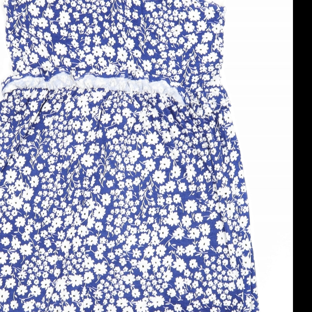 George Womens Blue Floral Skater Dress Size XS