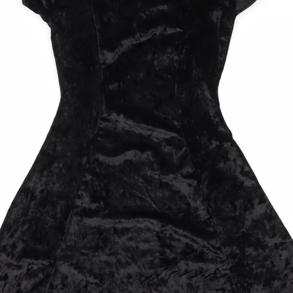 LOOK OF THE DAY Womens Black Fit & Flare Size 10