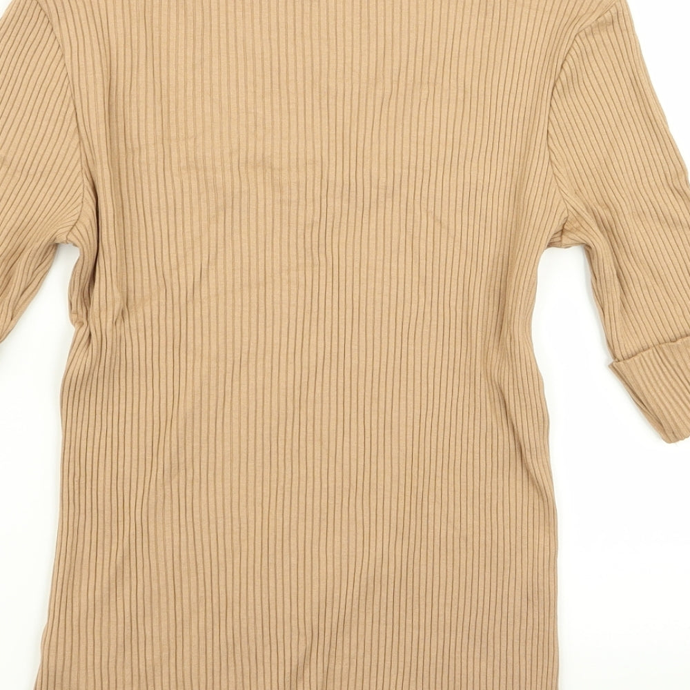 NEXT Womens Beige Basic T-Shirt Size 8