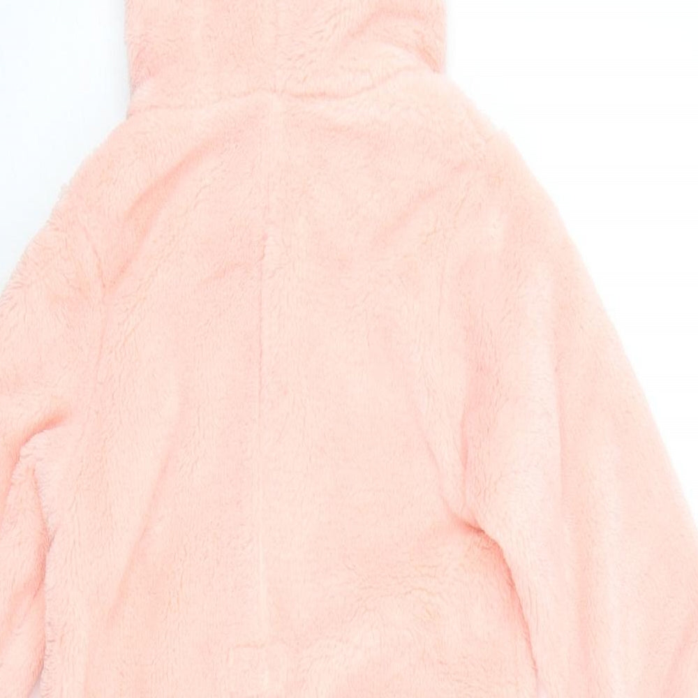 Preworn Girls Pink Fleece Cami One Piece Size 5-6 Years - Bear