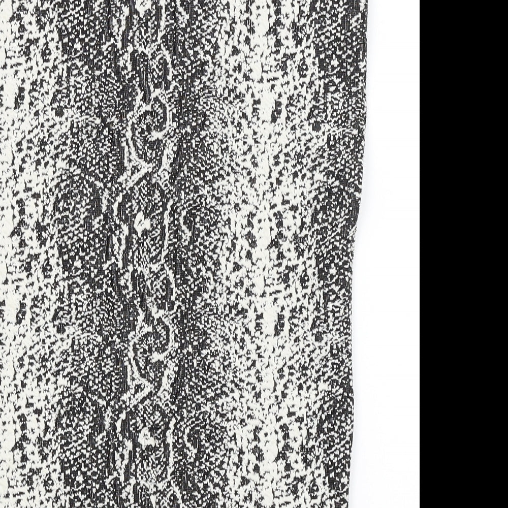 M&S Womens White Animal Print Straight & Pencil Skirt Size 8
