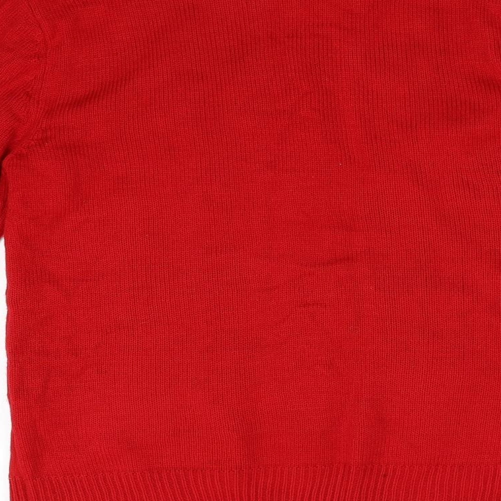 Primark Mens Red Knit Pullover Jumper Size S - Christmas Homer Simpson