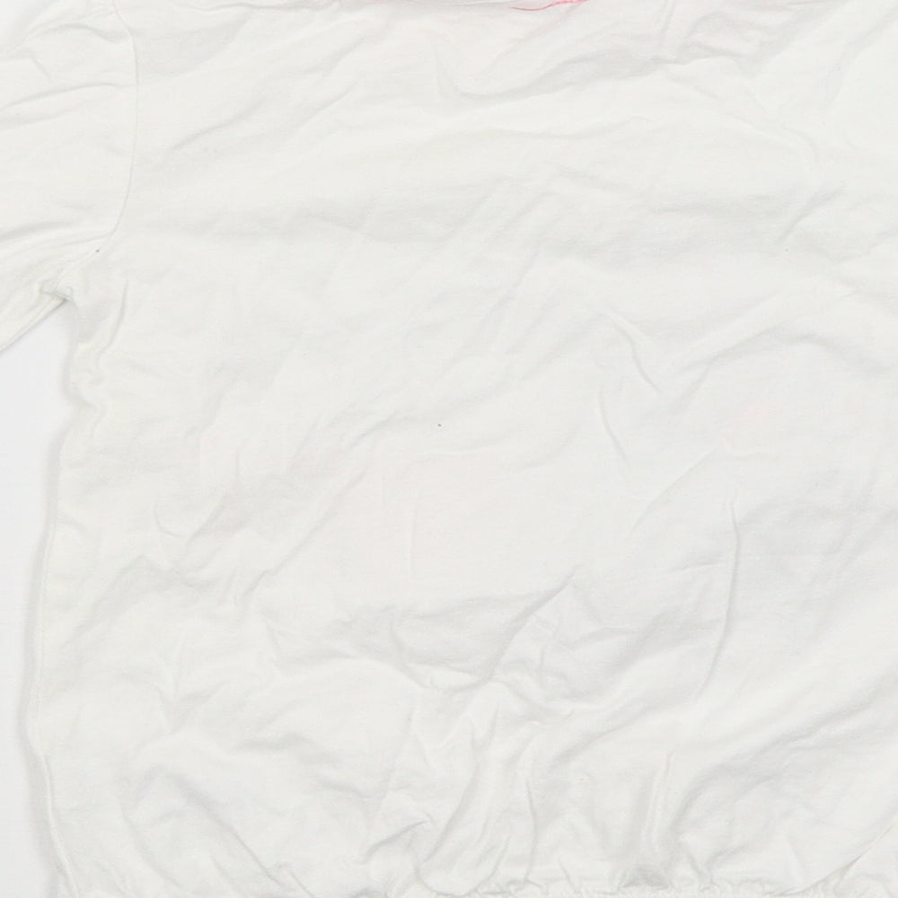 George Girls White Pullover T-Shirt Size 4-5 Years