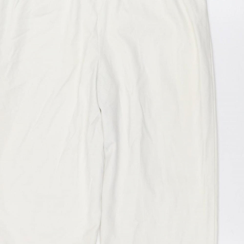 Marks and Spencer Womens White Trousers Size 12 L24 in