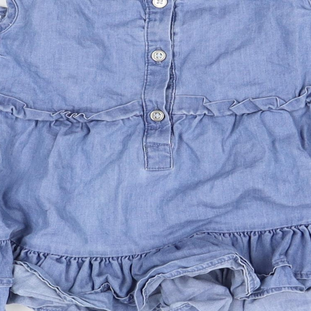 Very Girls Blue Pinafore/Dungaree Dress Size 12-18 Months