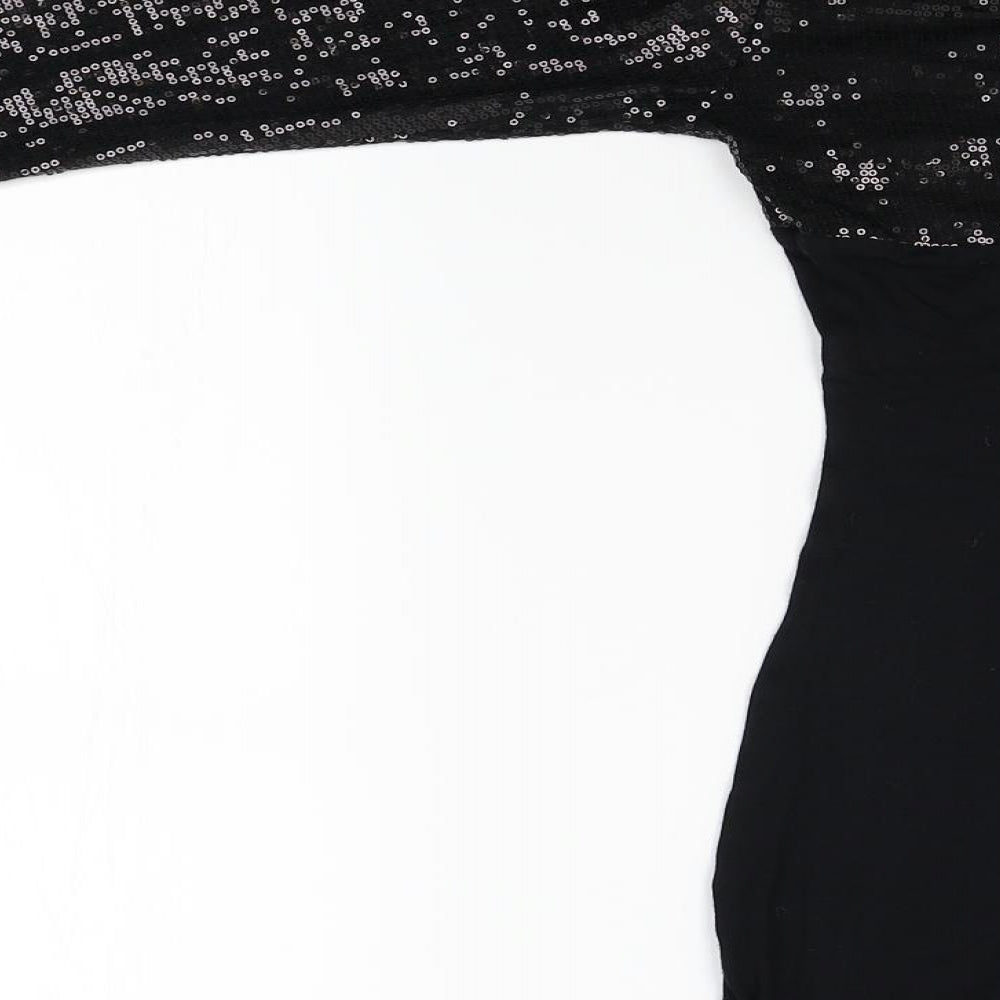 ASOS Womens Black Tunic T-Shirt Size 6