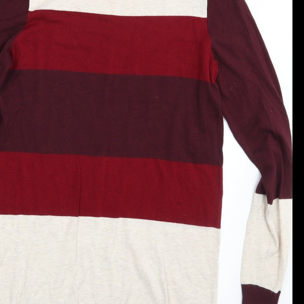 F&F Womens Multicoloured Striped Pullover Jumper Size 14