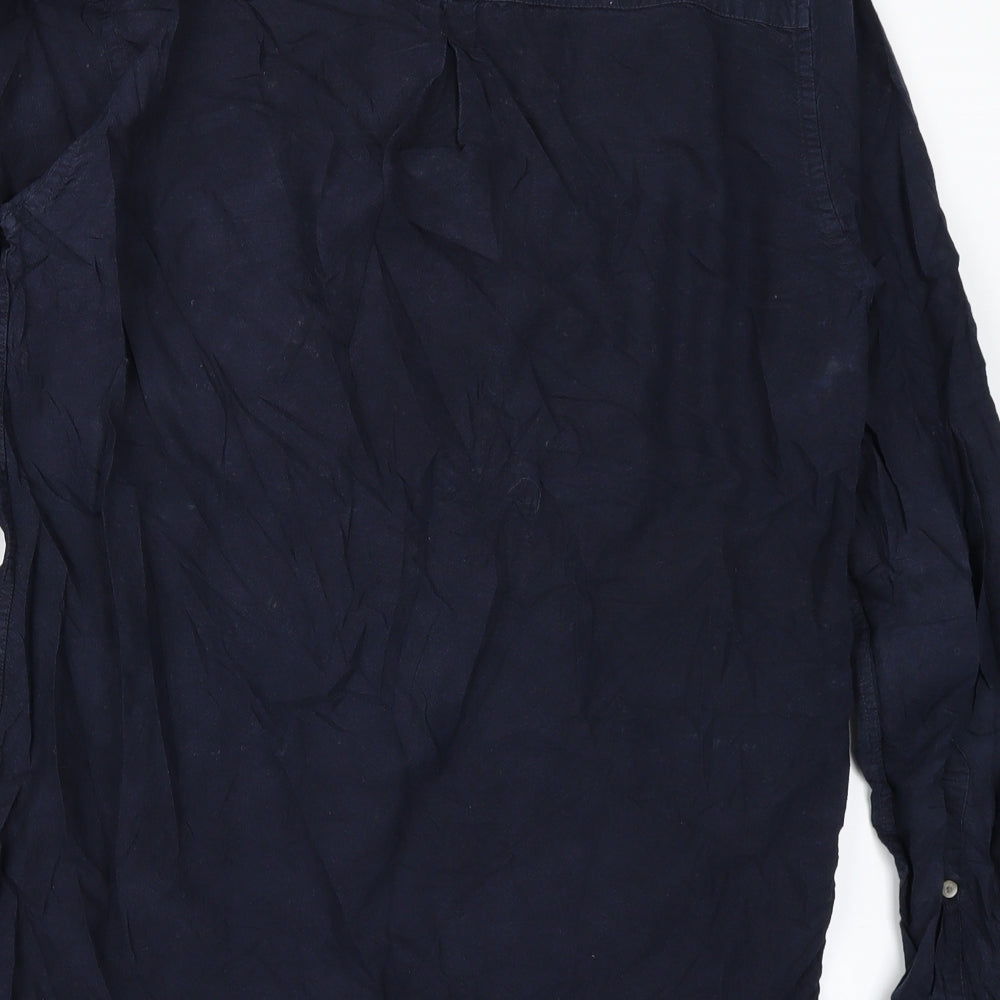 River Island Mens Blue Dress Shirt Size M