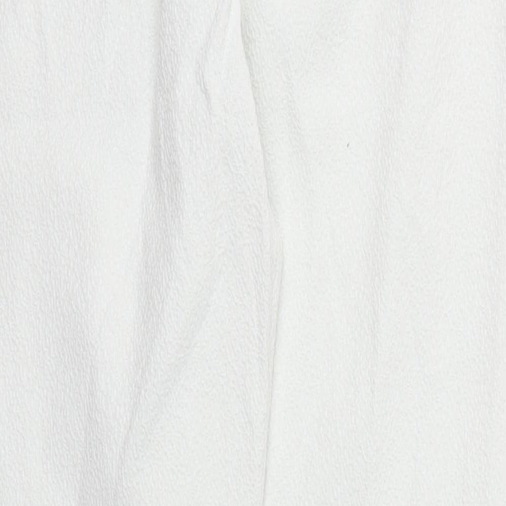 W Womens White Trousers Size 10 L28 in