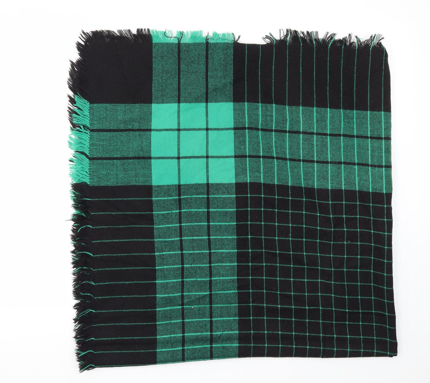 Preworn Unisex Green Check Scarf